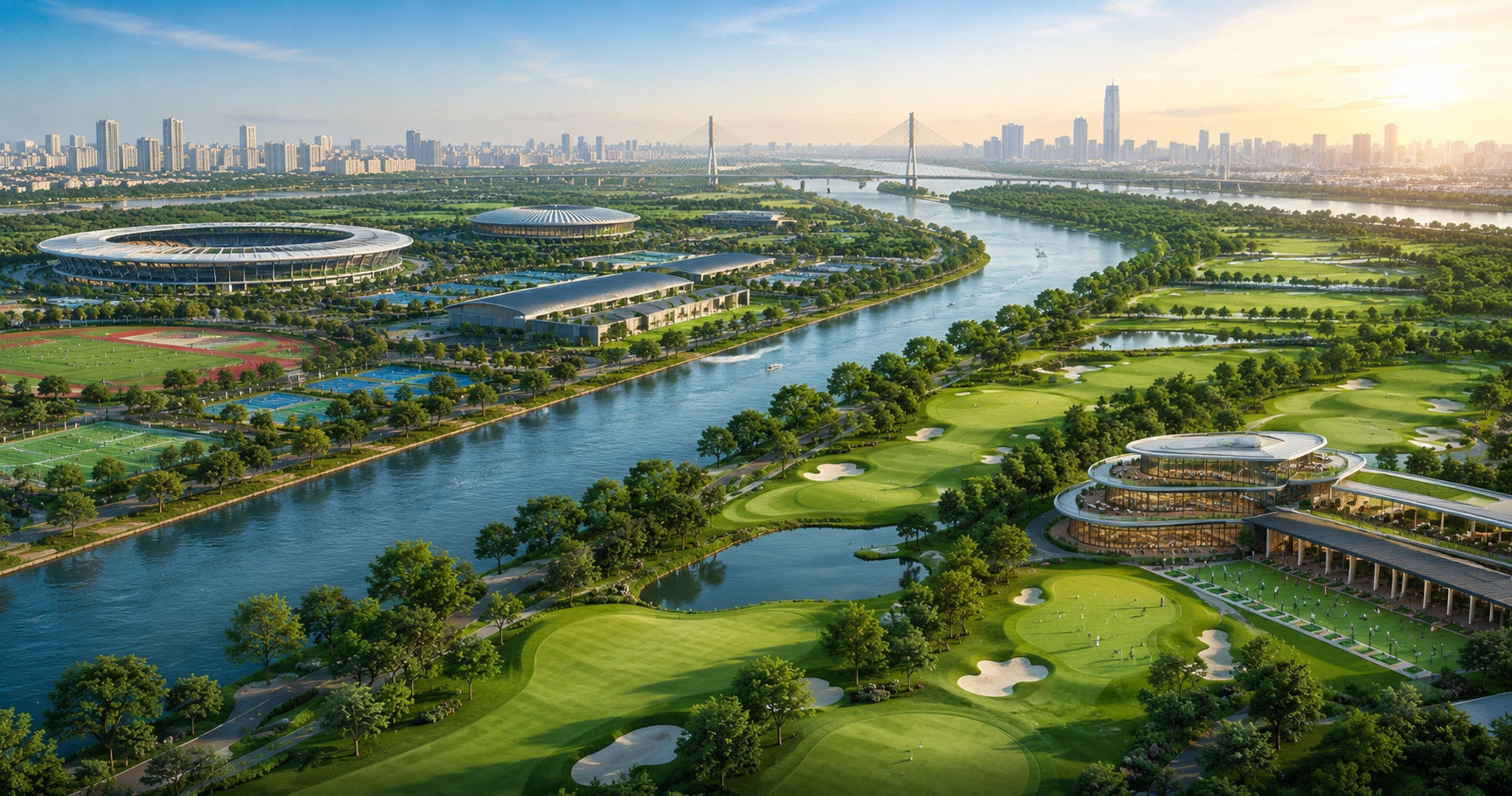 Quy hoạch học viện golf ven sông Hồng tại Hà Nội tầm nhìn 100 năm