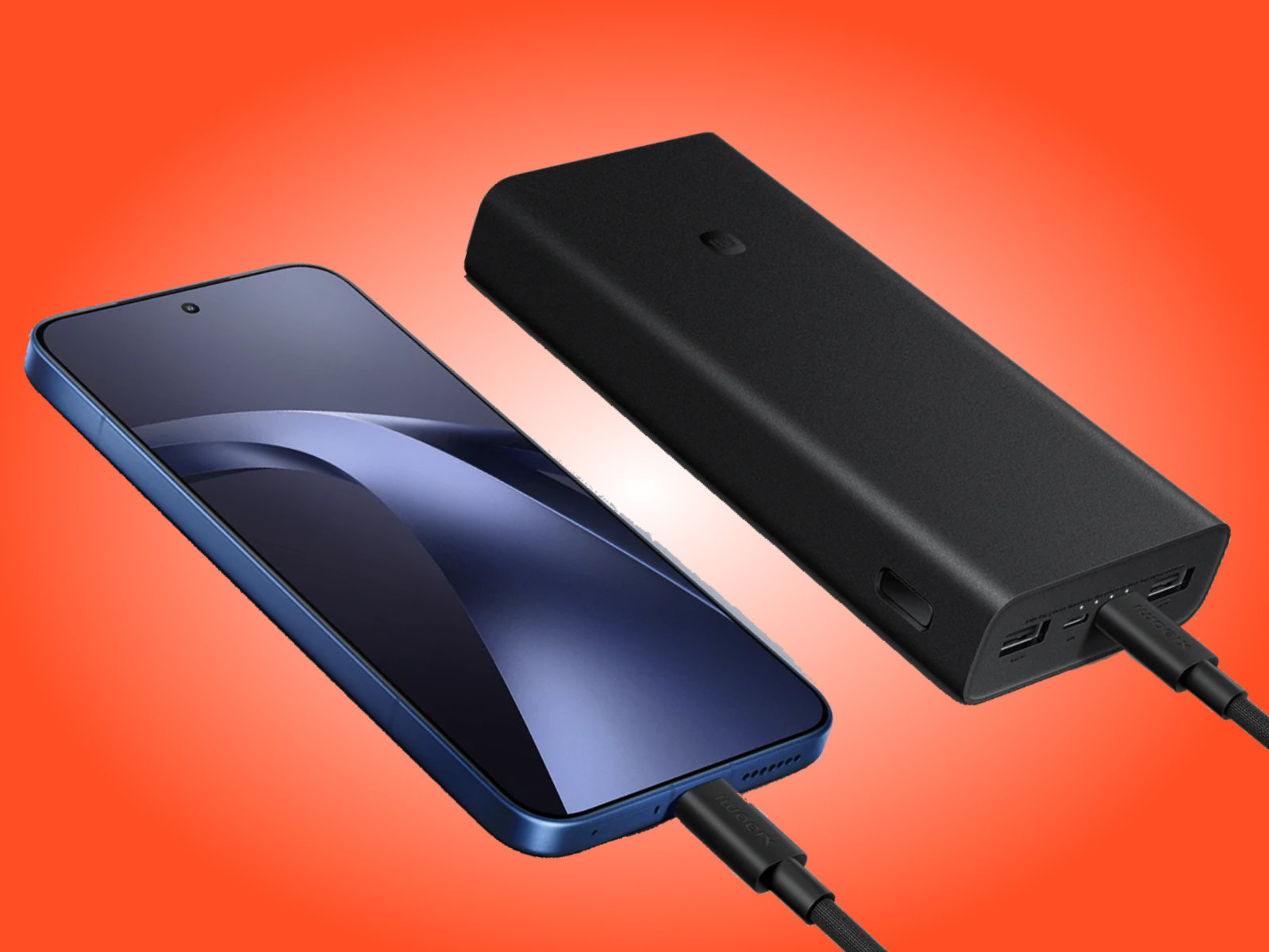 Sạc dự phòng Xiaomi 20.000 mAh 22.5W với thiết kế vỏ nhựa vân nhám.