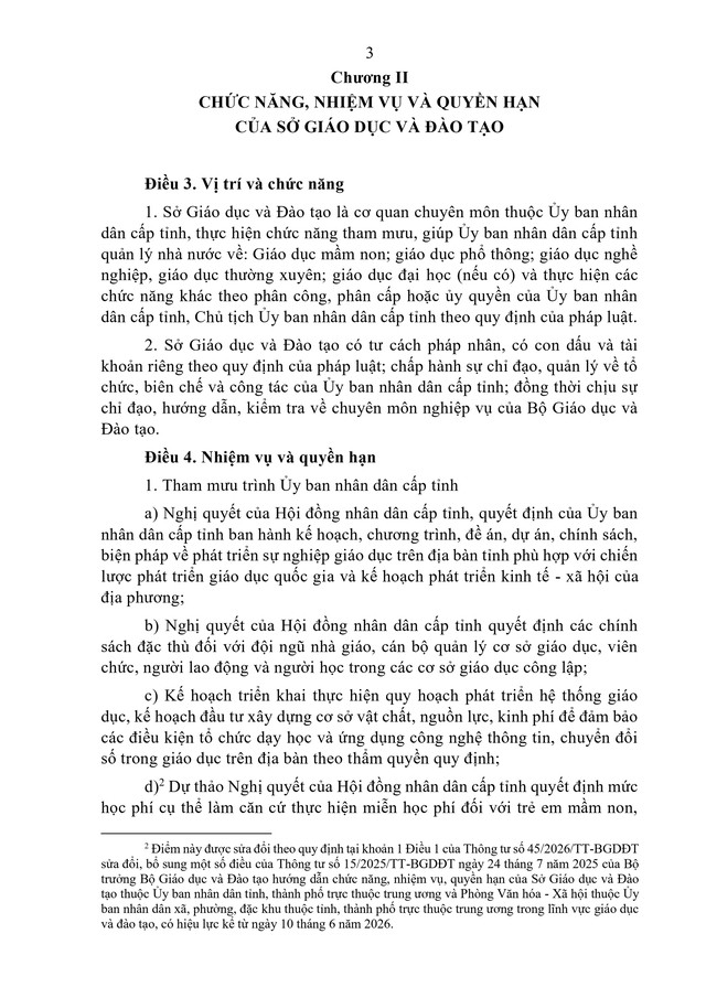 Văn bản hợp nhất 06/VBHN-BGDĐT: Thông tư Hướng dẫn chức năng, nhiệm vụ, quyền hạn của Sở Giáo dục và Đào tạo; Phòng VHXH cấp xã- Ảnh 3.