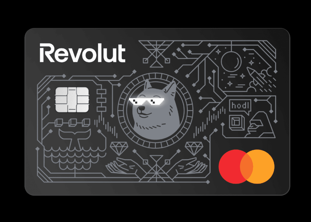Thẻ Revolut Mastercard tích hợp đèn LED phát sáng khi thanh toán không chạm.