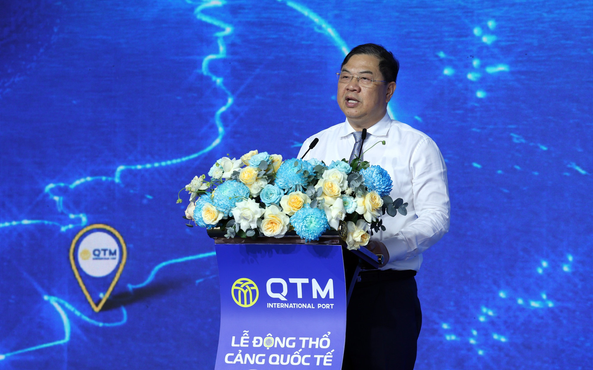 Phó Thủ tướng Thường trực Phạm Gia Túc dự lễ khởi công dự án cảng biển thuộc Cụm cảng nước sâu Cái Mép-Thị Vải (TPHCM)- Ảnh 1.