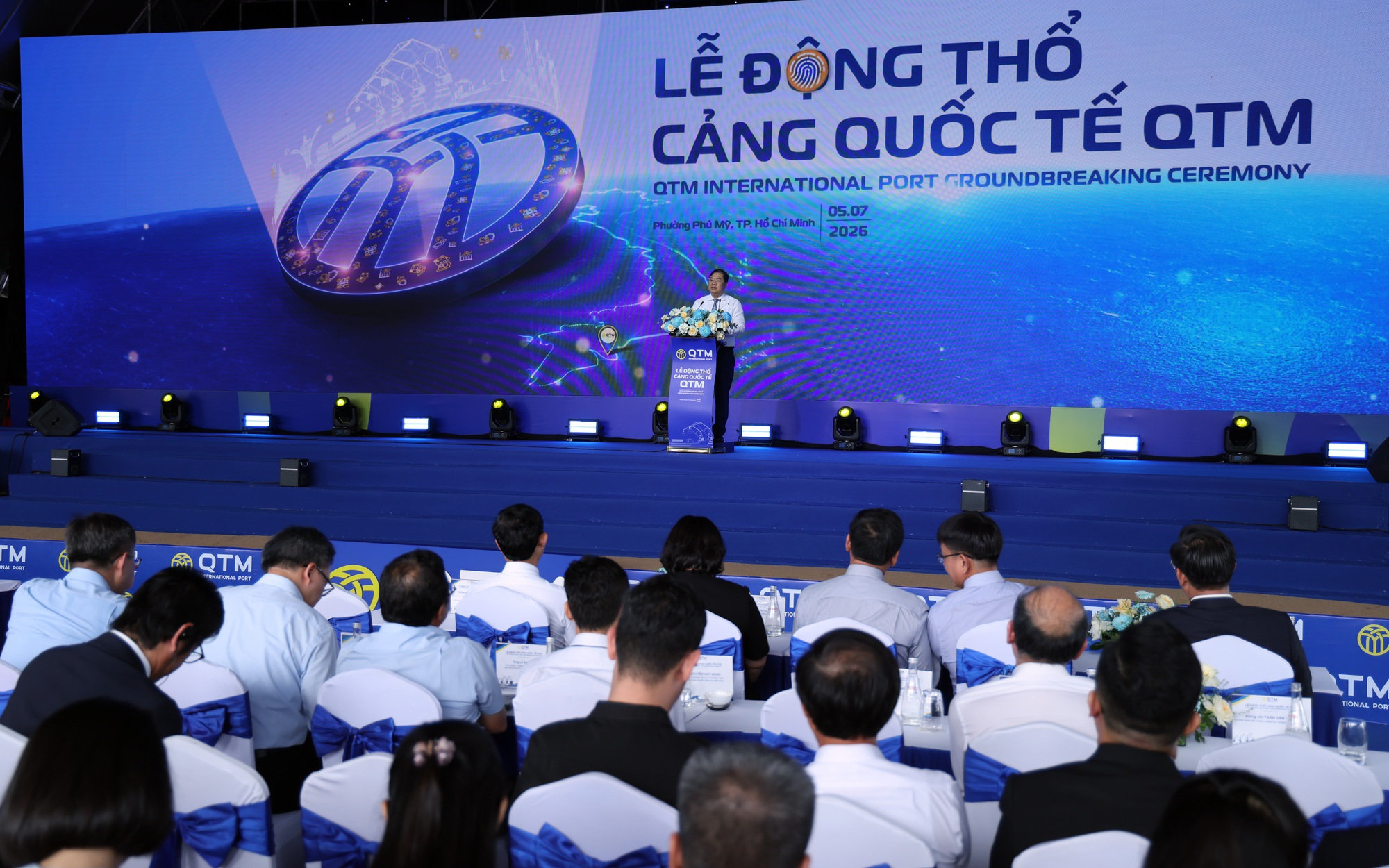 Phó Thủ tướng Thường trực Phạm Gia Túc dự lễ khởi công dự án cảng biển thuộc Cụm cảng nước sâu Cái Mép-Thị Vải (TPHCM)- Ảnh 2.