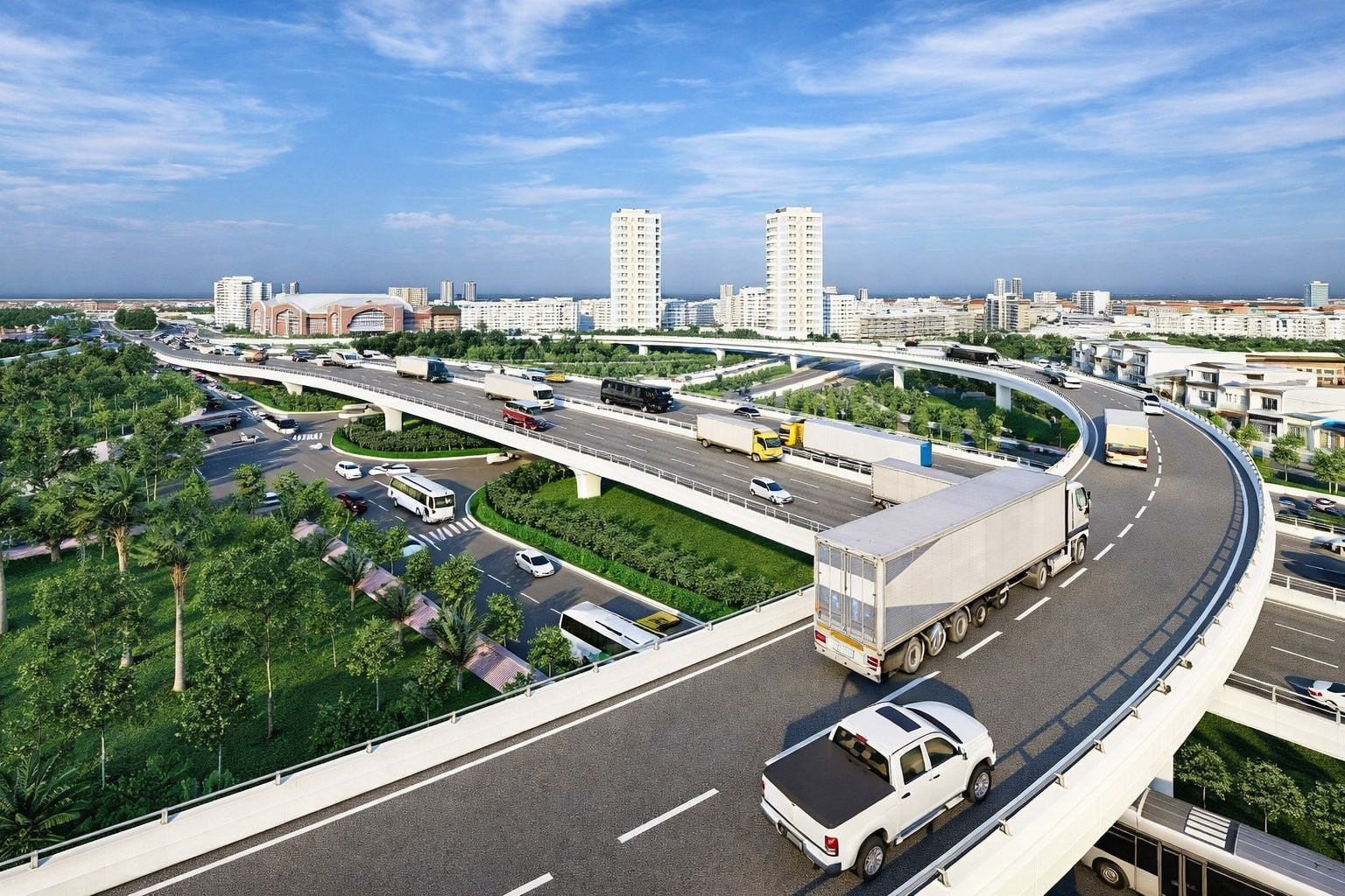 Nút giao Mỹ Thủy là công trình hạ tầng 4 tầng đầu tiên tại TP.HCM giúp giải tỏa áp lực giao thông khu Đông.