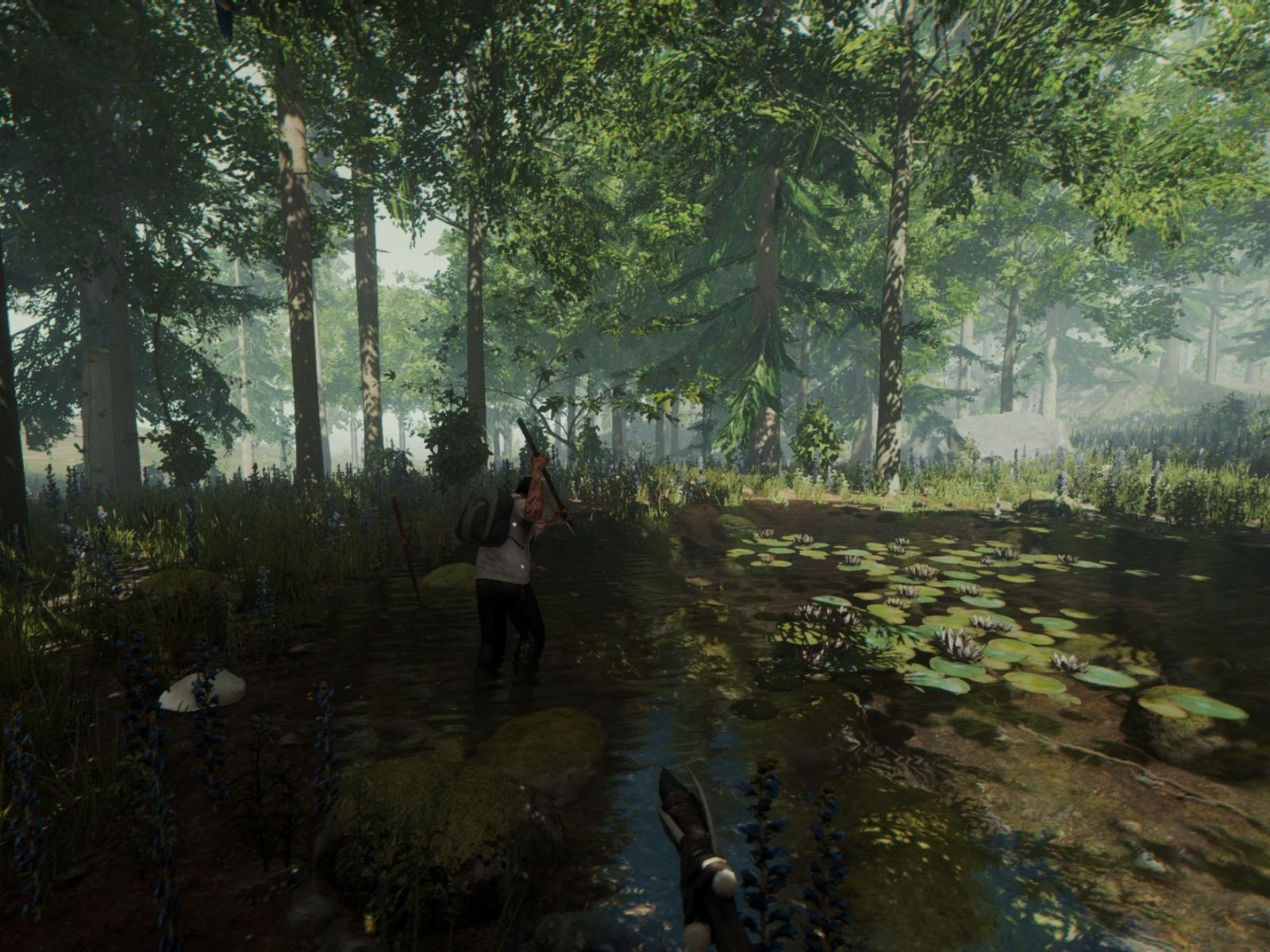 Hình ảnh mô phỏng môi trường trong trò chơi The Forest.
