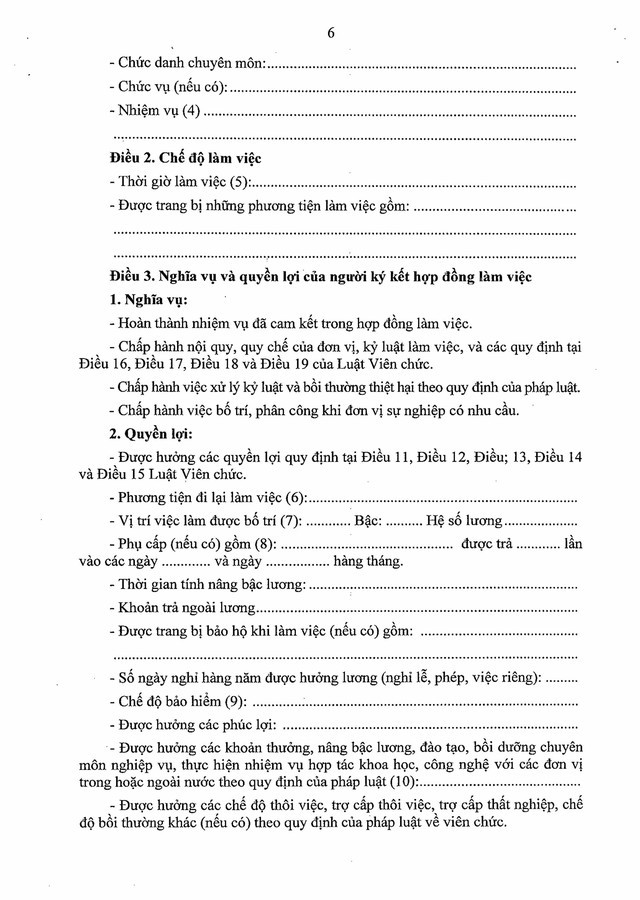Mẫu HỢP ĐỒNG LÀM VIỆC đối với VIÊN CHỨC- Ảnh 2.