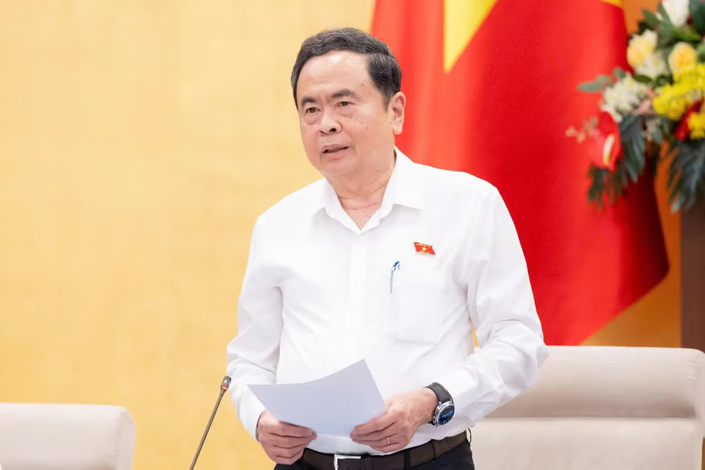 Chủ tịch Quốc hội Trần Thanh Mẫn phát biểu tại phiên họp. (Ảnh THỦY NGUYÊN) 202607081434102233-z8020527674286-b9a3ec521f71ed9fce6cccf5e62a1d86.jpg