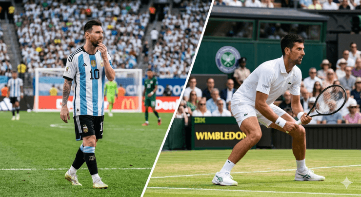 Sự tiến hóa trong lối chơi của Messi và Djokovic ở tuổi 39
