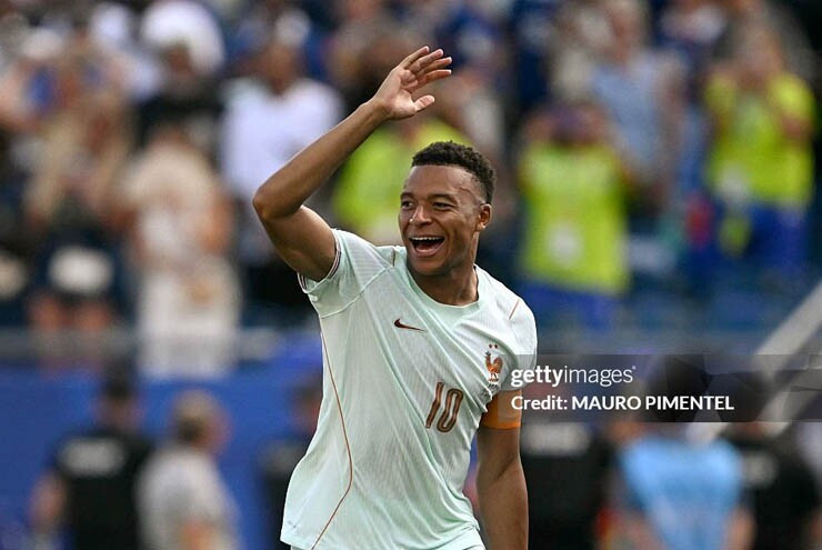 Kylian Mbappe ăn mừng bàn thắng vào lưới Morocco tại World Cup 2026