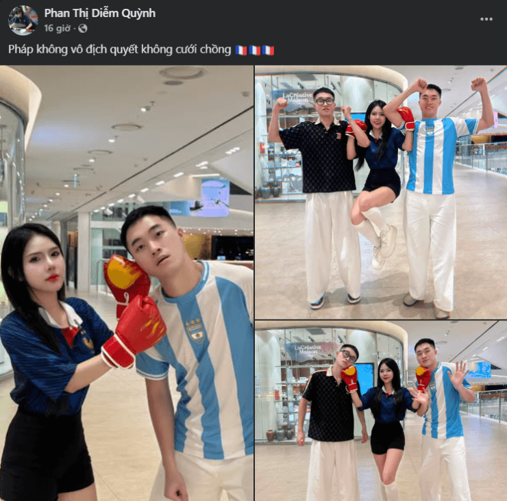 Cô đặt niềm tin vào tuyển Pháp