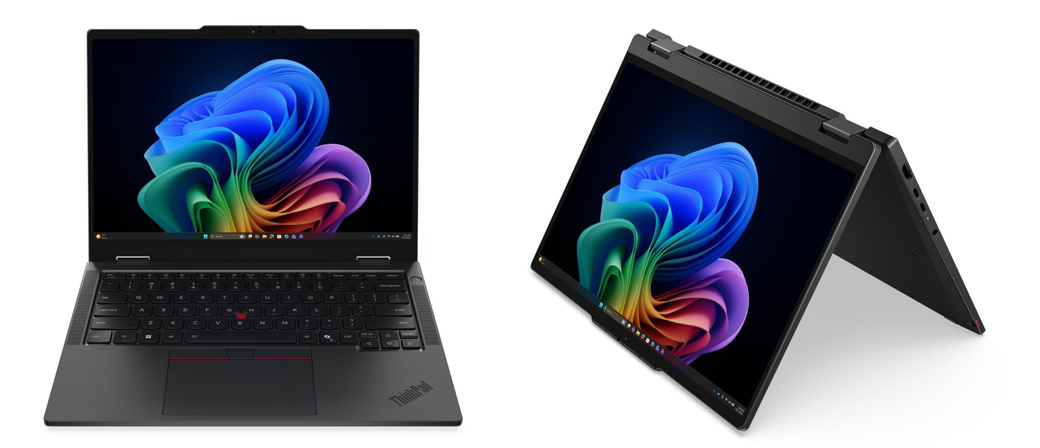 Cận cảnh thiết kế bản lề và màn hình của ThinkPad T14s 2-in-1 Gen 2.