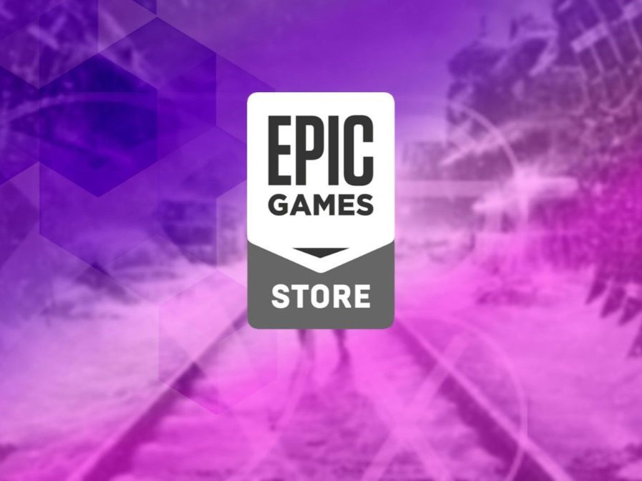 Logo của Epic Games Store trên nền tối