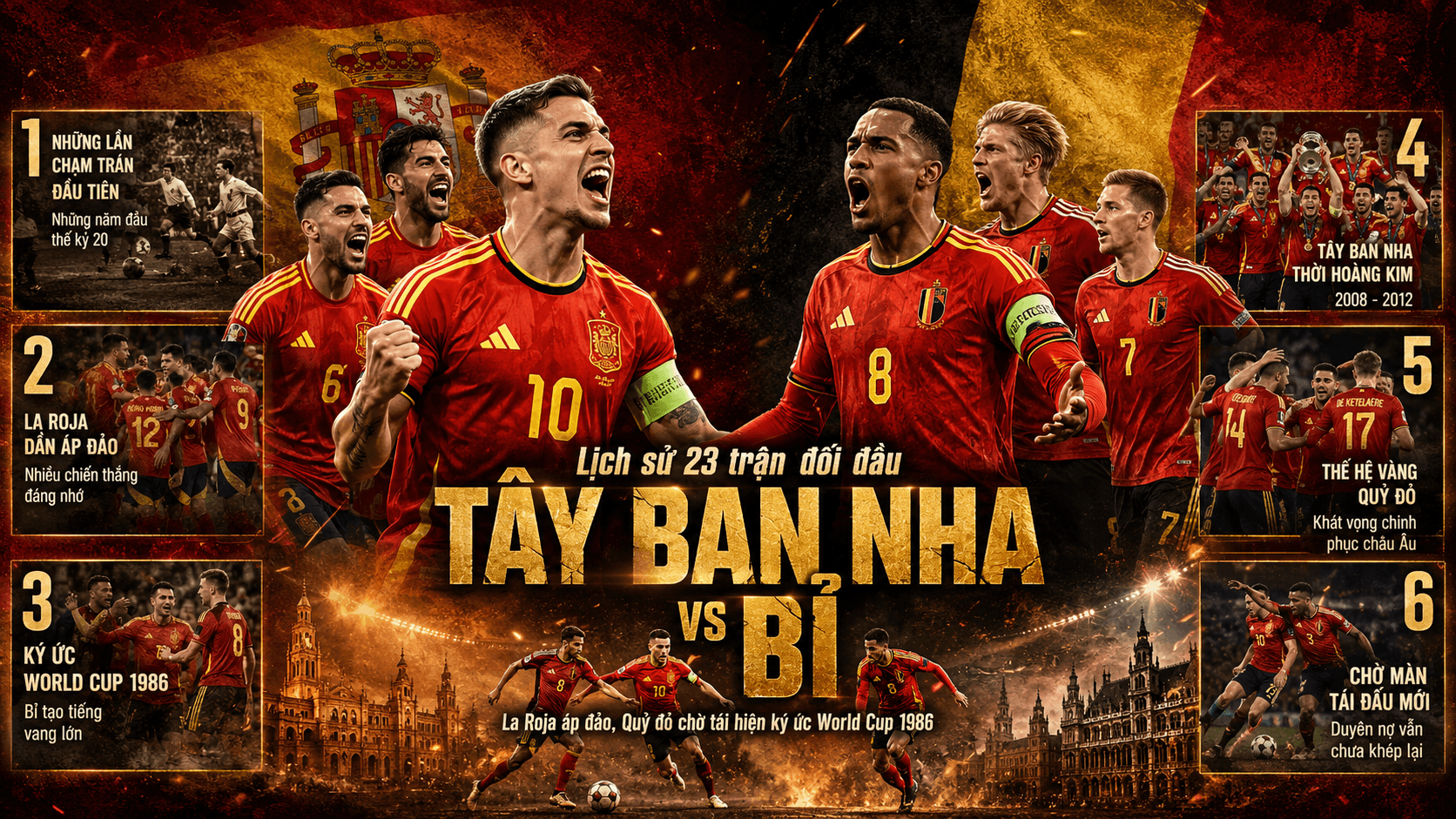 Lịch sử 23 trận đối đầu Tây Ban Nha vs Bỉ La Roja áp đảo, Quỷ đỏ chờ tái hiện tứ kết World Cup 1986