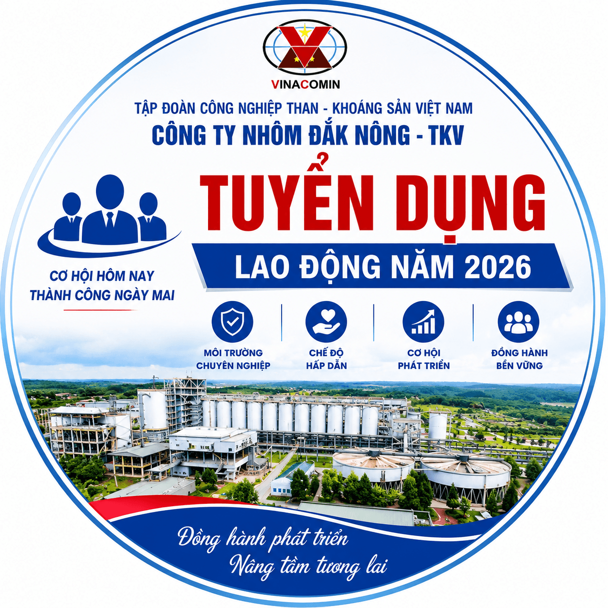 Công ty Nhôm Đắk Nông - TKV tuyển dụng lao động năm 2026 với nhiều chế độ hấp dẫn