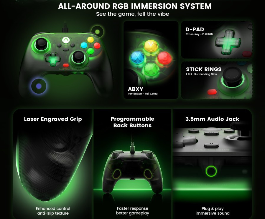 Các tính năng nổi bật trên dòng tay cầm GameSir T7 Pro
