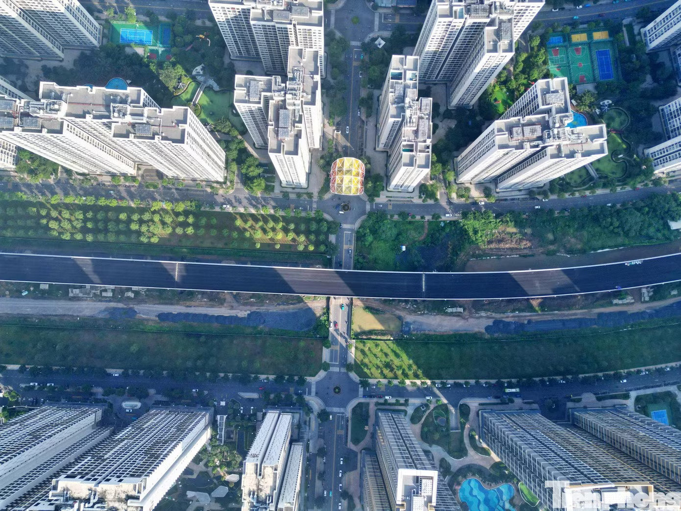 Cầu cạn Vành đai 3 qua khu vực Vinhomes Grand Park