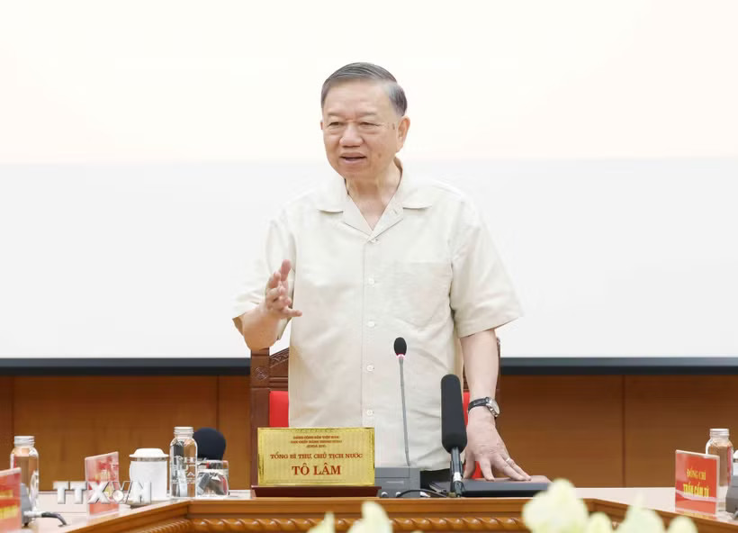 Tổng Bí thư, Chủ tịch nước Tô Lâm phát biểu. (Ảnh: Thống Nhất/TTXVN)
