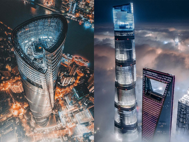 Shanghai Tower sở hữu kiến trúc xoắn ốc 120 độ giúp giảm 24% tải trọng gió.
