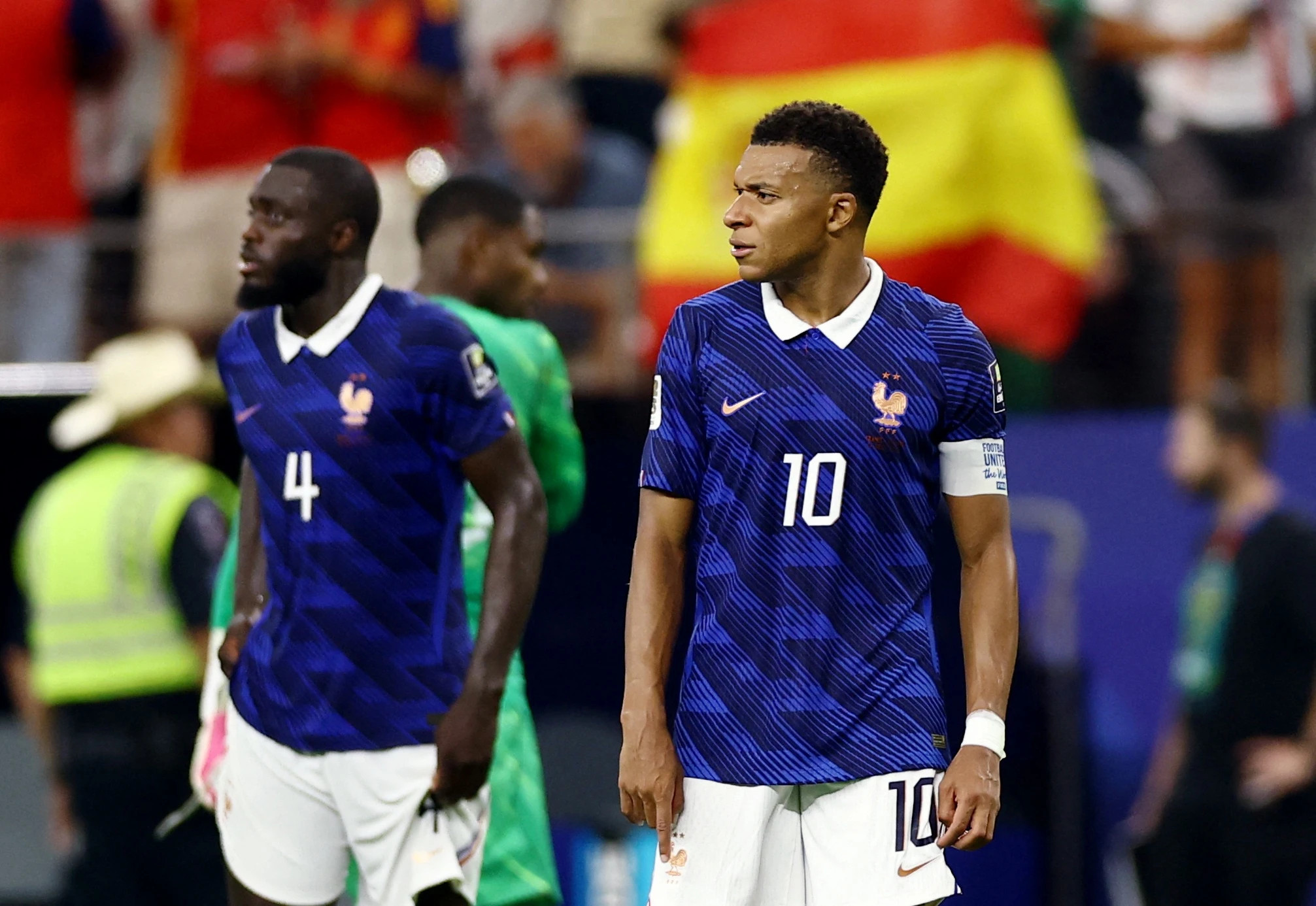 Mbappe thất vọng trong trận đấu với Tây Ban Nha