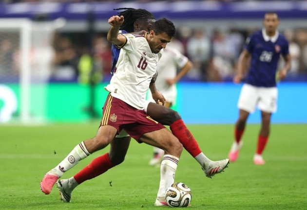 O meio-campista Rodri ditou o ritmo do jogo contra a França.