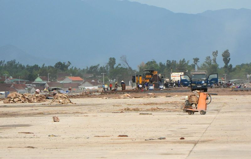 Phối cảnh hoặc thực tế thi công tại dự án nâng cấp sân bay Phù Cát