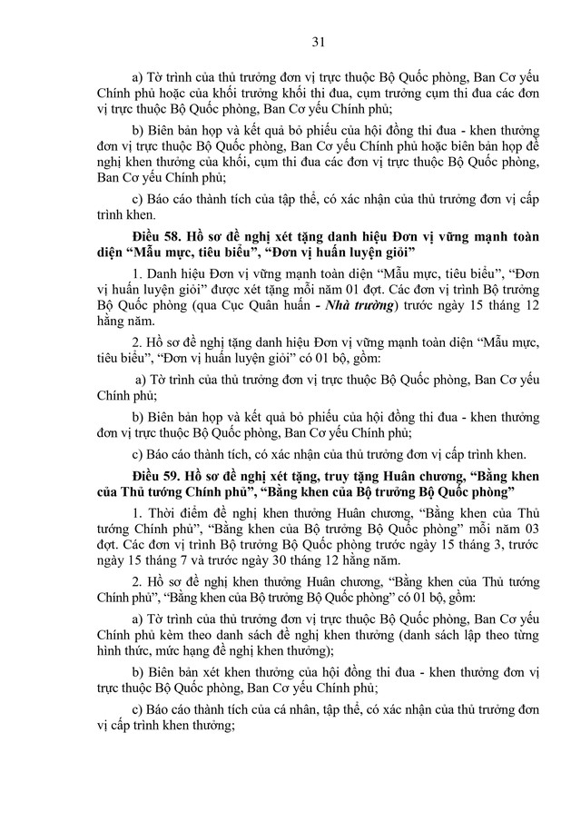 TOÀN VĂN: Dự thảo Thông tư quy định, hướng dẫn thi đua, khen thưởng trong Quân đội nhân dân Việt Nam- Ảnh 31.