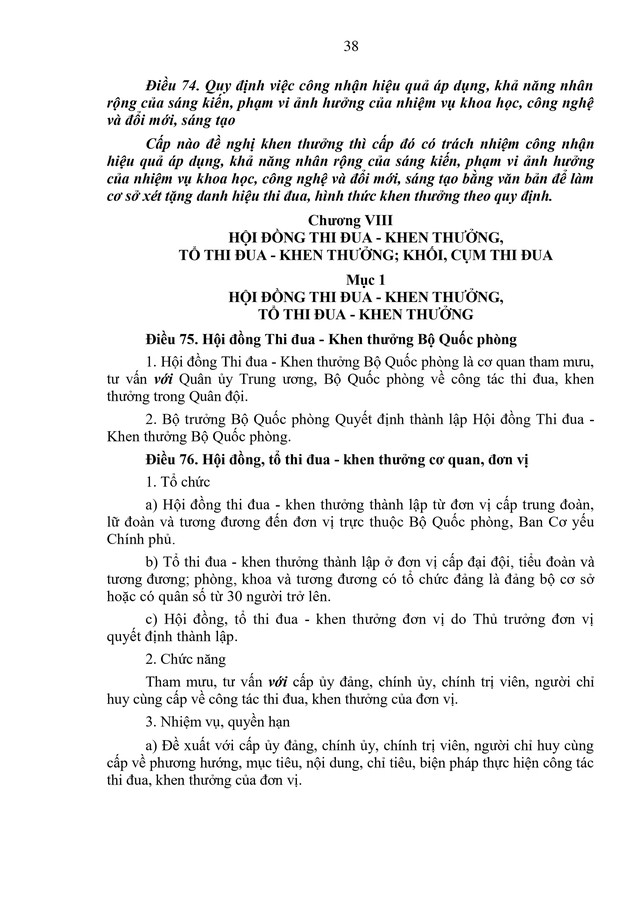 TOÀN VĂN: Dự thảo Thông tư quy định, hướng dẫn thi đua, khen thưởng trong Quân đội nhân dân Việt Nam- Ảnh 38.