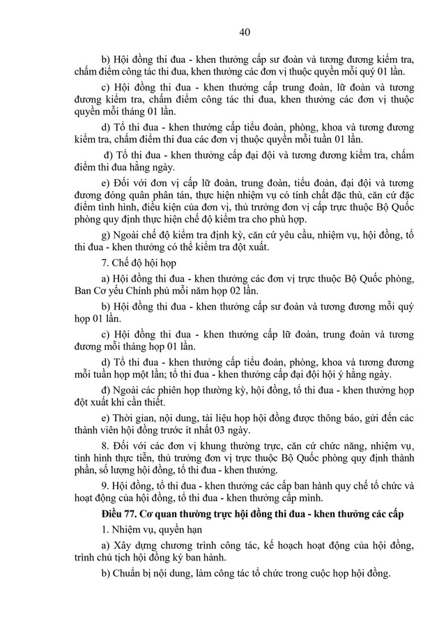 TOÀN VĂN: Dự thảo Thông tư quy định, hướng dẫn thi đua, khen thưởng trong Quân đội nhân dân Việt Nam- Ảnh 40.