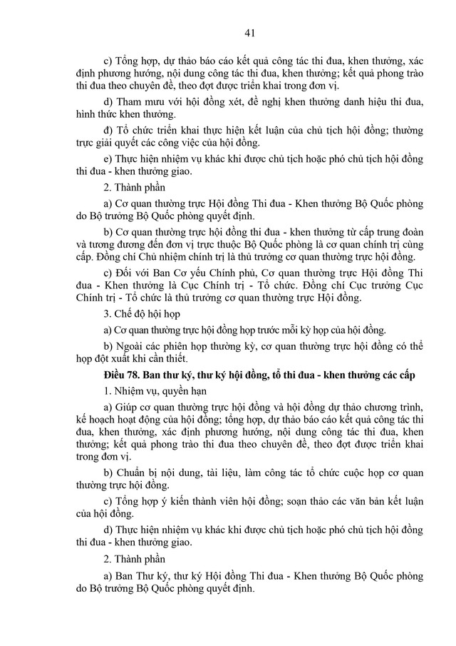 TOÀN VĂN: Dự thảo Thông tư quy định, hướng dẫn thi đua, khen thưởng trong Quân đội nhân dân Việt Nam- Ảnh 41.