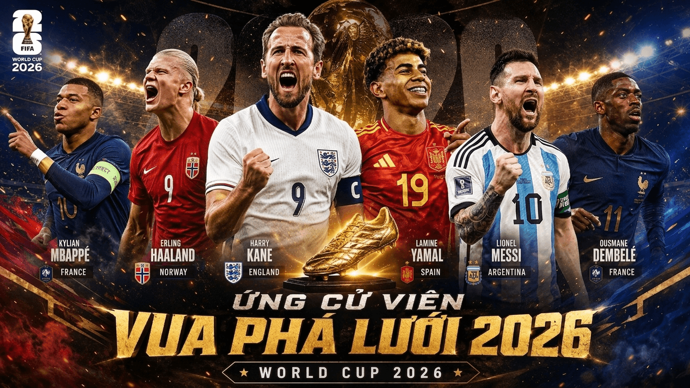 Cập nhật bảng xếp hạng Vua phá lưới World Cup 2026 hôm nay 16 7 Messi vào chung kết, Kane và Bellingham lỡ bứt phá