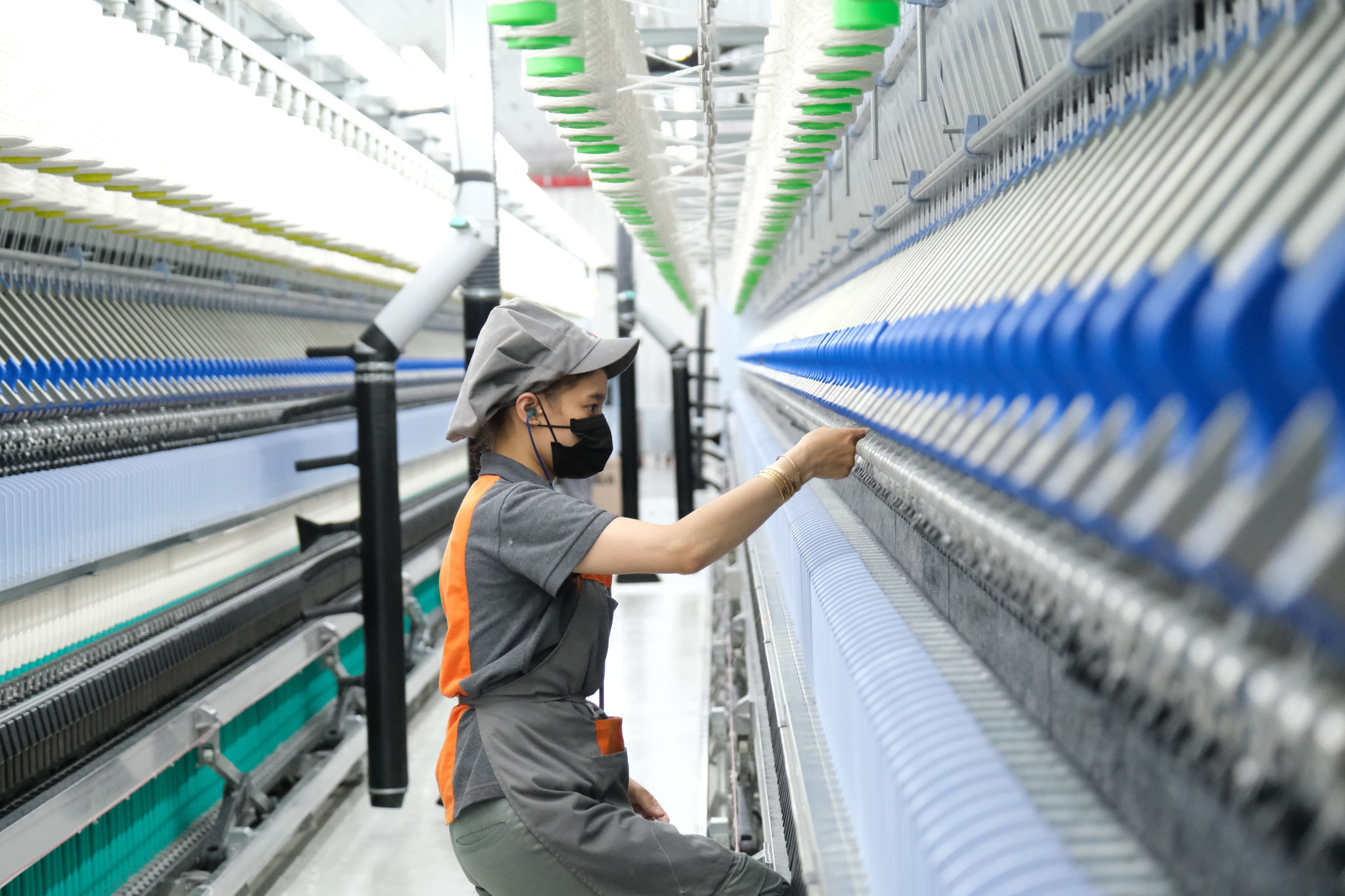 A state-of-the-art production line at the Da Lat Spinning Mill