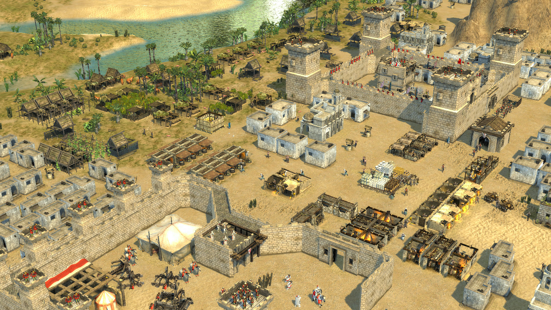 Hình ảnh một thành phố trong Stronghold Crusader 2