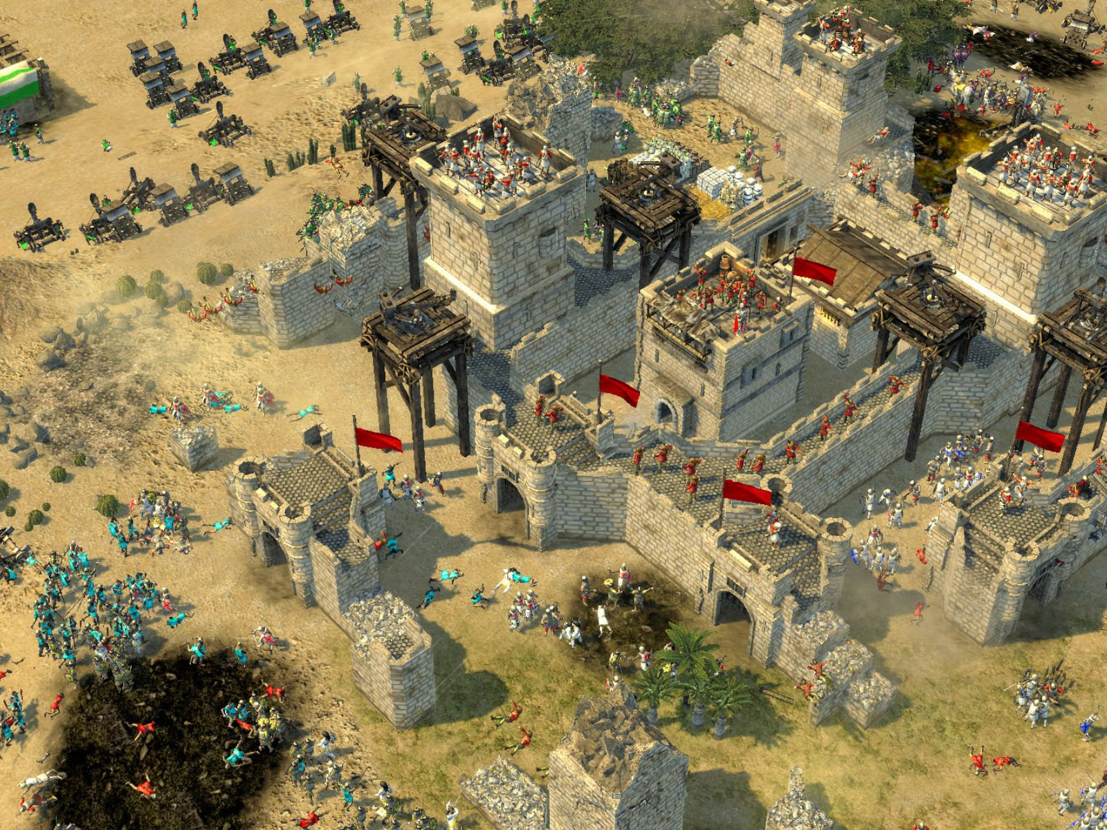 Hình ảnh một tòa lâu đài trong Stronghold Crusader 2