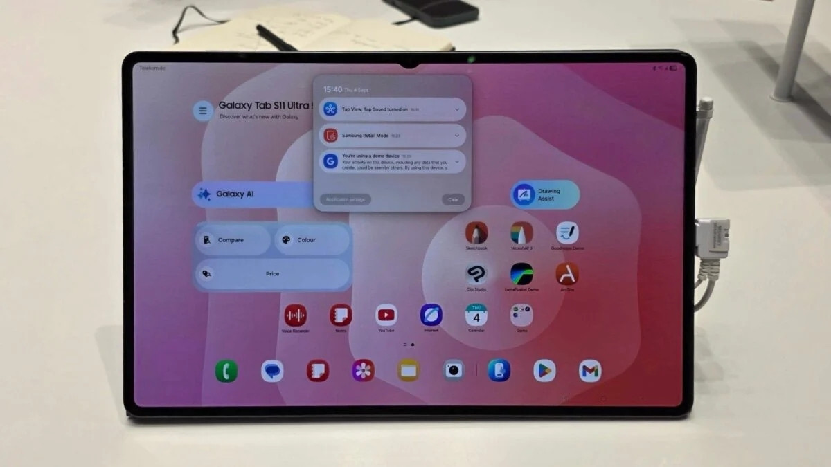 Galaxy Tab S12 Ultra gần như chắc chắn sẽ sử dụng lại thiết kế mặt trước y hệt Tab 11 Ultra