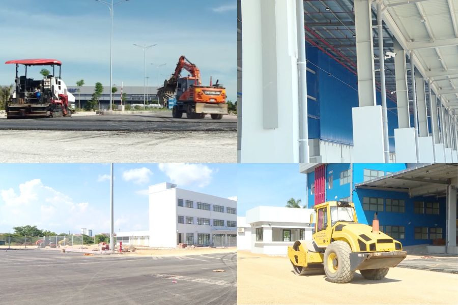 Thi công nhà ga hàng hóa tại sân bay Cát Bi