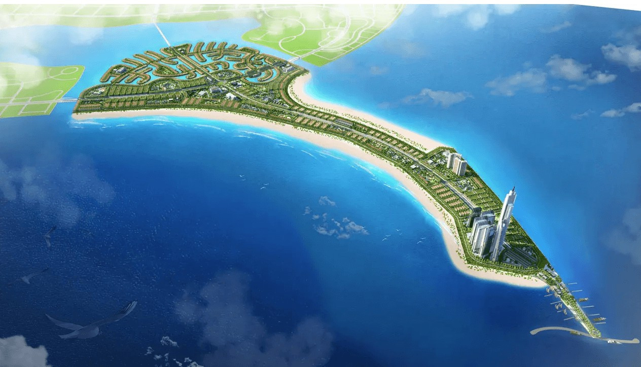 Phối cảnh tòa tháp 108 tầng tại khu đô thị lấn biển Cần Giờ