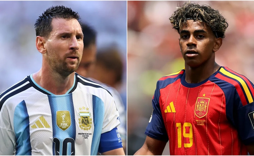 Màn đối đầu giữa Lionel Messi và Lamine Yamal
