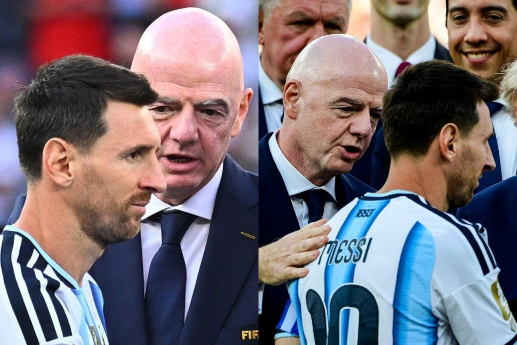 Lionel Messi xuất hiện với gương mặt thất vọng trên bục nhận huy chương World Cup 2026