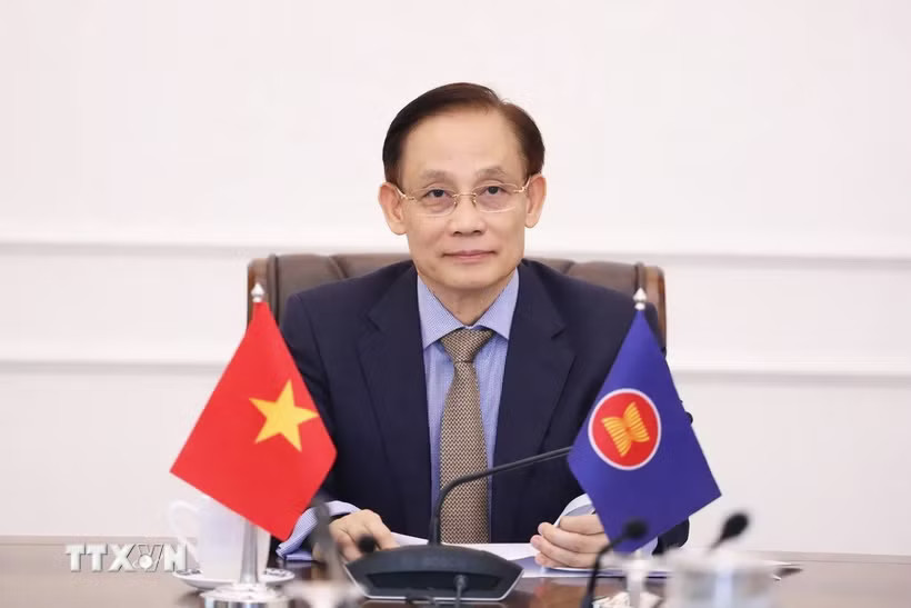 Ủy viên Bộ Chính trị, Bộ trưởng Ngoại giao Lê Hoài Trung. (Ảnh: TTXVN phát)