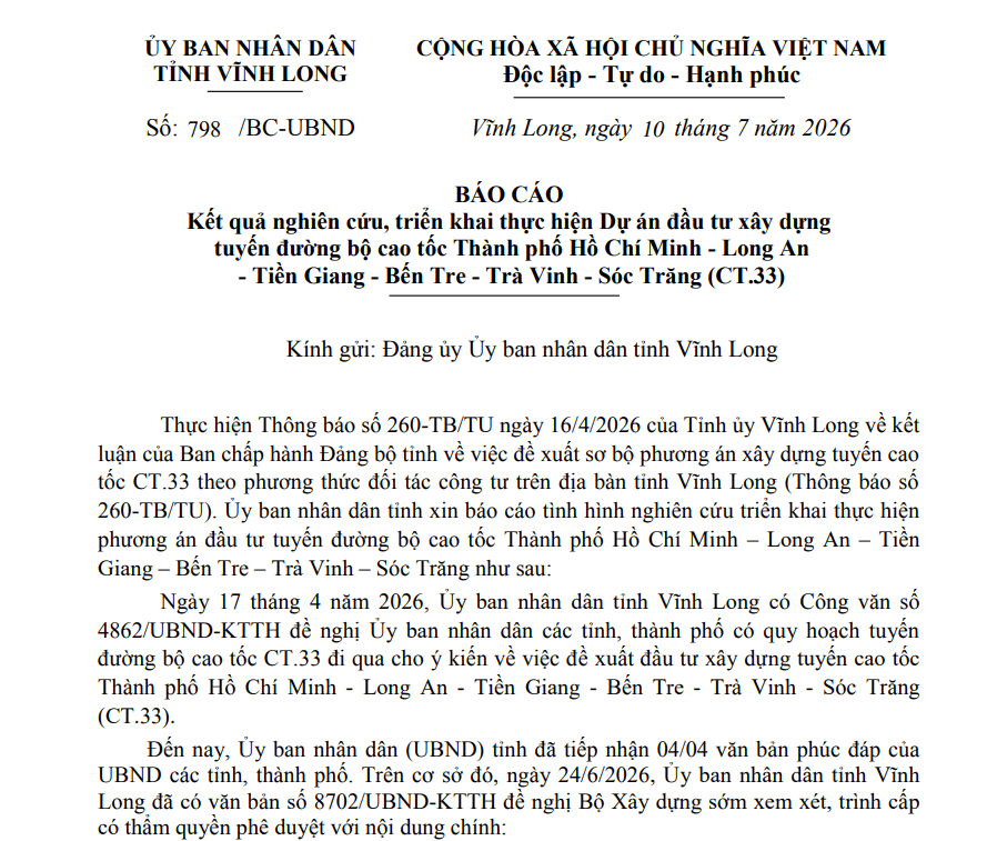 Phân kỳ đầu tư CT.33 Phân kỳ đầu tư dự án cao tốc CT.33 theo hai giai đoạn