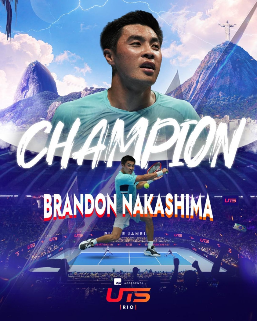Brandon Nakashima ăn mừng chức vô địch UTS Rio 2026