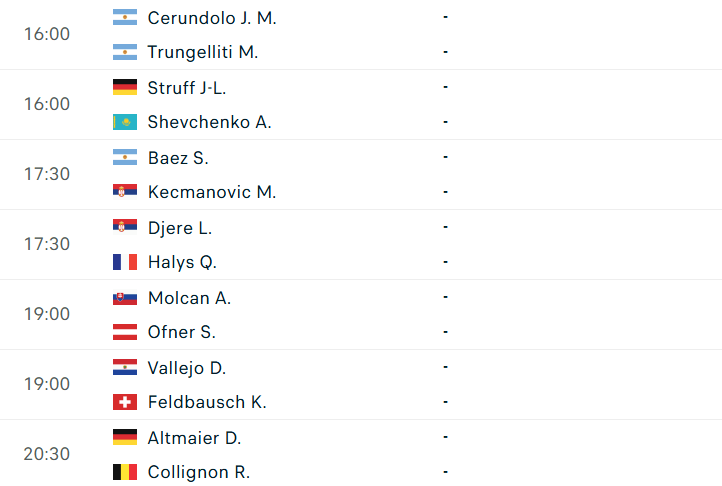 Partidos del 21 de julio