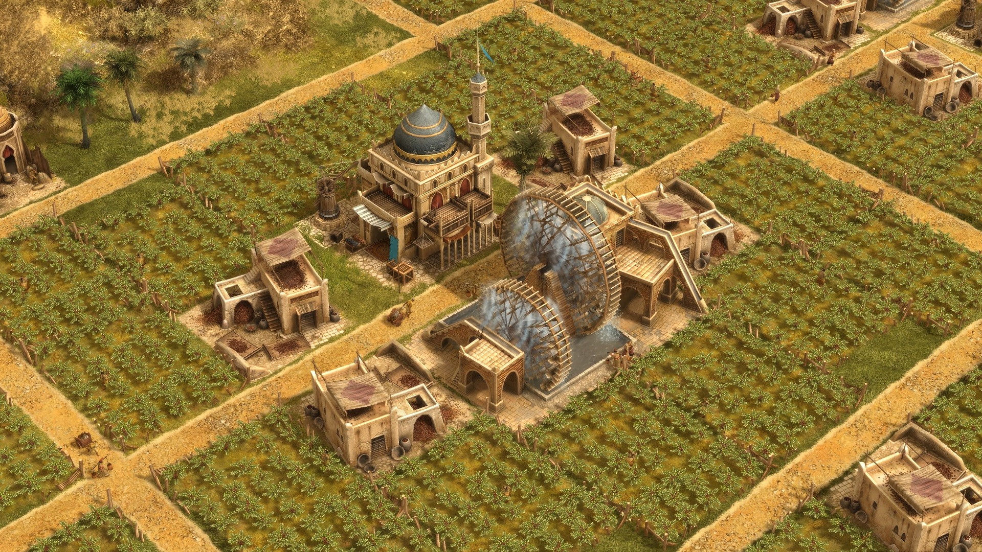 Khu vực trang trại sản xuất trong Anno 1404 - History Edition.