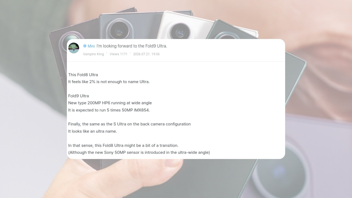 Rò rỉ camera trên Z Fold9 Ultra có nhiều điểm tương đồng với kế hoạch phát triển dòng Galaxy S27 Ultra