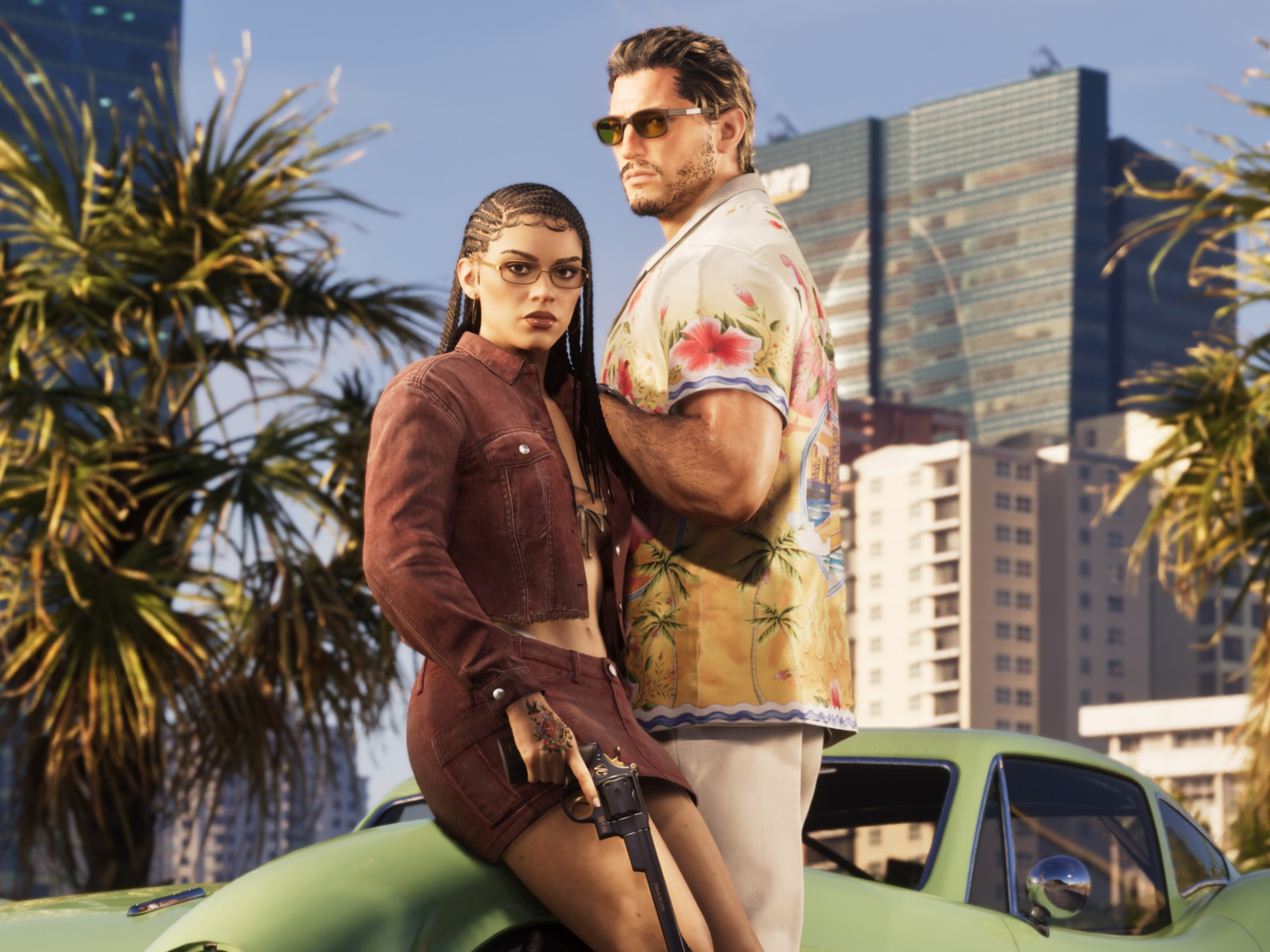 Hình ảnh hai nhân vật Lucia và Jason trong GTA 6