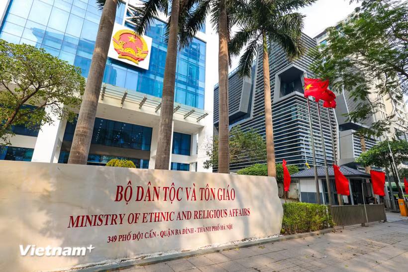 Trụ sở Bộ Dân tộc và Tôn giáo. (Ảnh: Minh Sơn/Vietnam+)