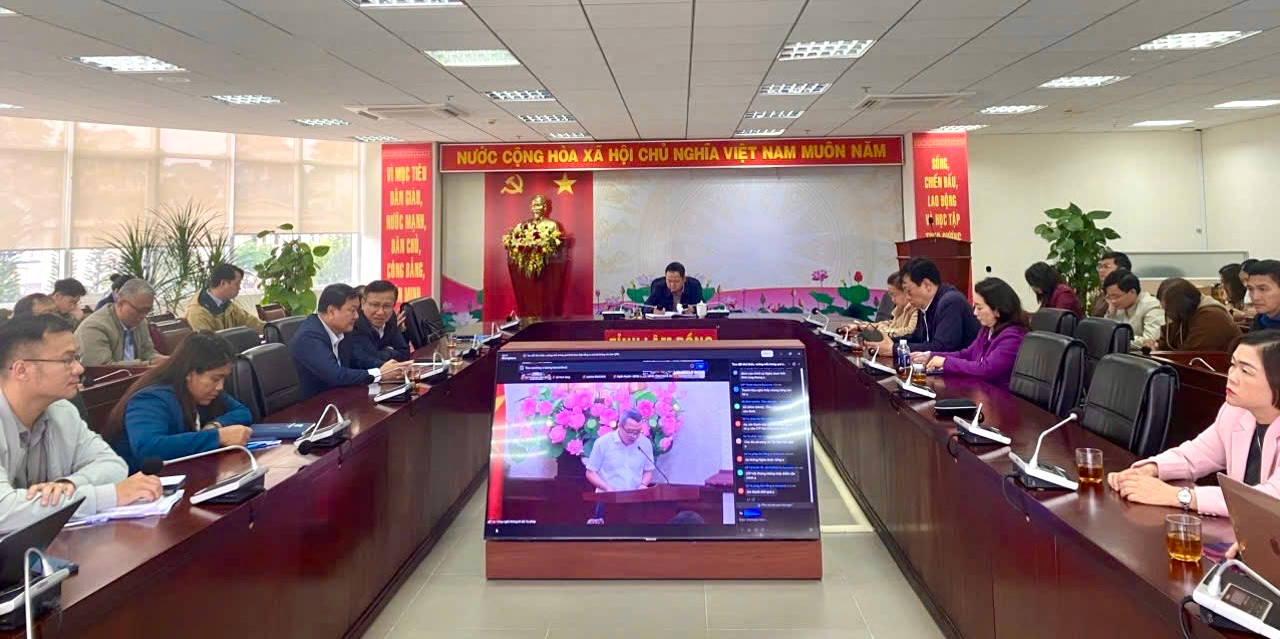 Sở Tư pháp Lâm Đồng dự hội nghị trực tuyến Bộ Tư pháp hướng dẫn tổng rà soát hệ thống VBQPPL