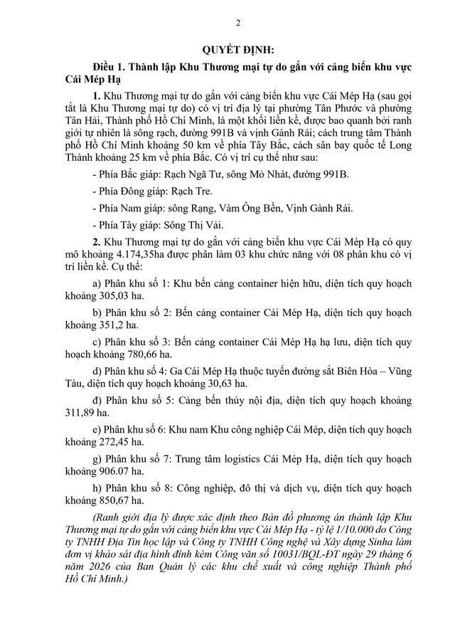 Thành lập Khu Thương mại tự do thành phố Hồ Chí Minh- Ảnh 2.