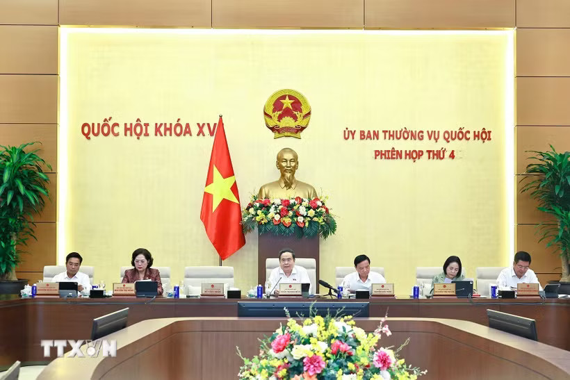 Chủ tịch Quốc hội Trần Thanh Mẫn phát biểu. (Ảnh: Doãn Tấn/TTXVN)
