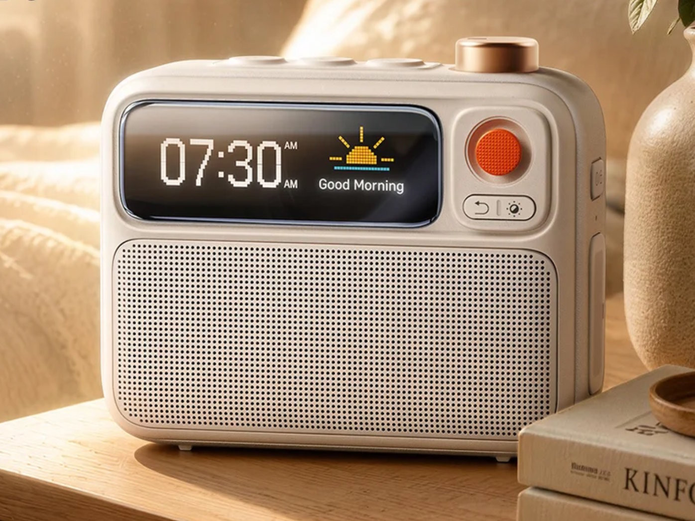 The Divoom FlowToo portable 10W Bluetooth speaker comes with a handful of useful features including an alarm clock.