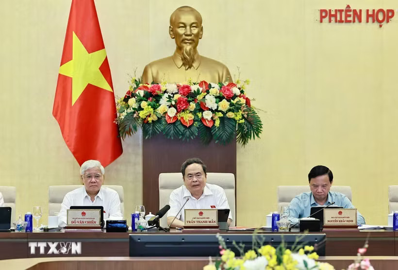 Chủ tịch Quốc hội Trần Thanh Mẫn phát biểu. (Ảnh: Doãn Tấn/TTXVN)